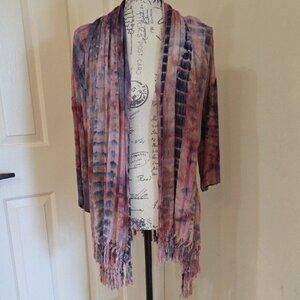 ODDY Multicolor Lightweigt Tie-Dye Cardigan